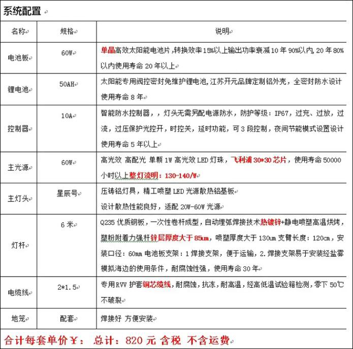 蘭州太陽能路燈報價
